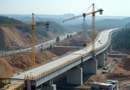 Large infrastructure project under construction